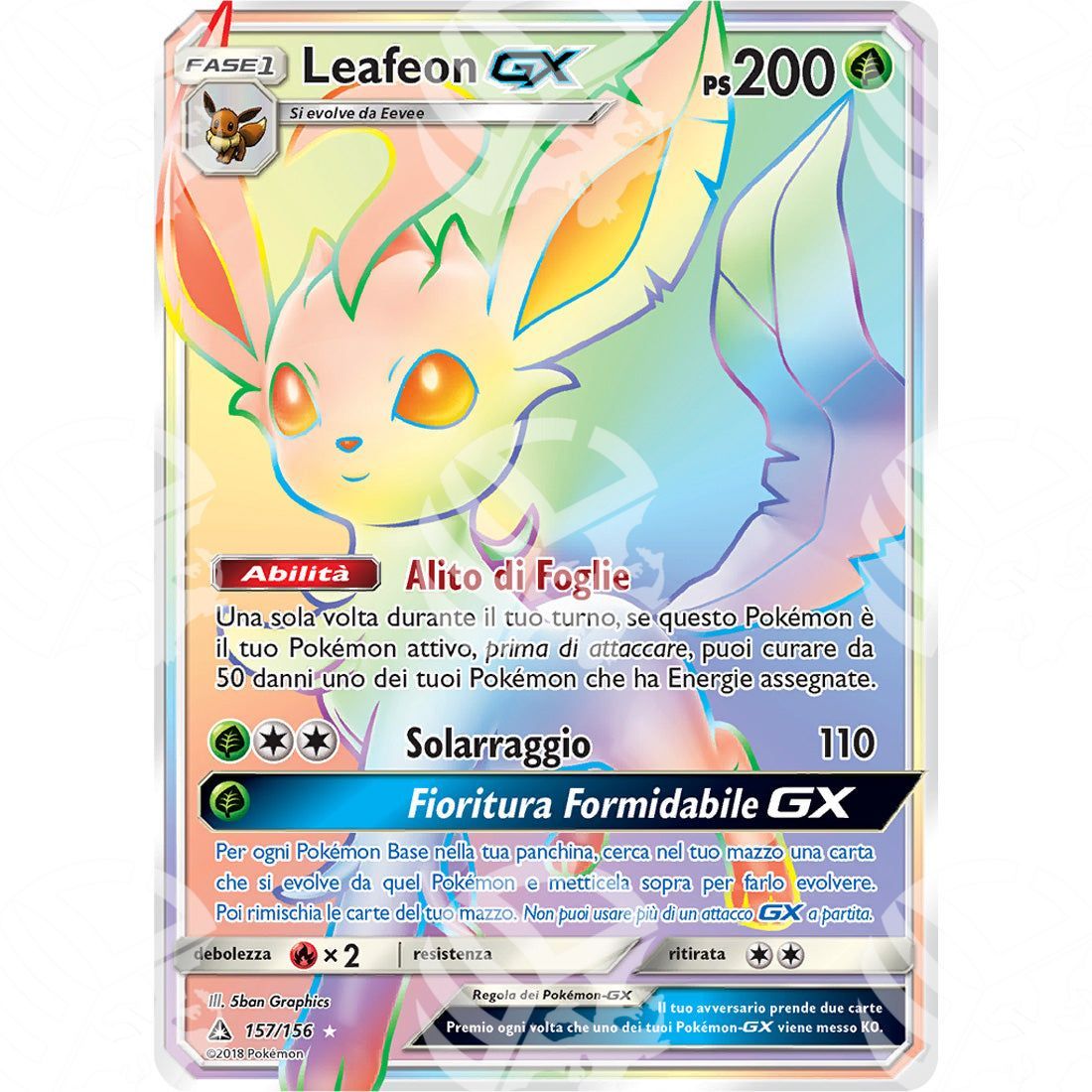 Ultraprisma - Leafeon GX - Secret Rare 157/156 - Warcard - Ultraprisma - Leafeon GX - Secret Rare 157/156 i prezzi più bassi sul mercato, solo da www.warcardshop.com! Carte singole, box, buste e mazzi.
