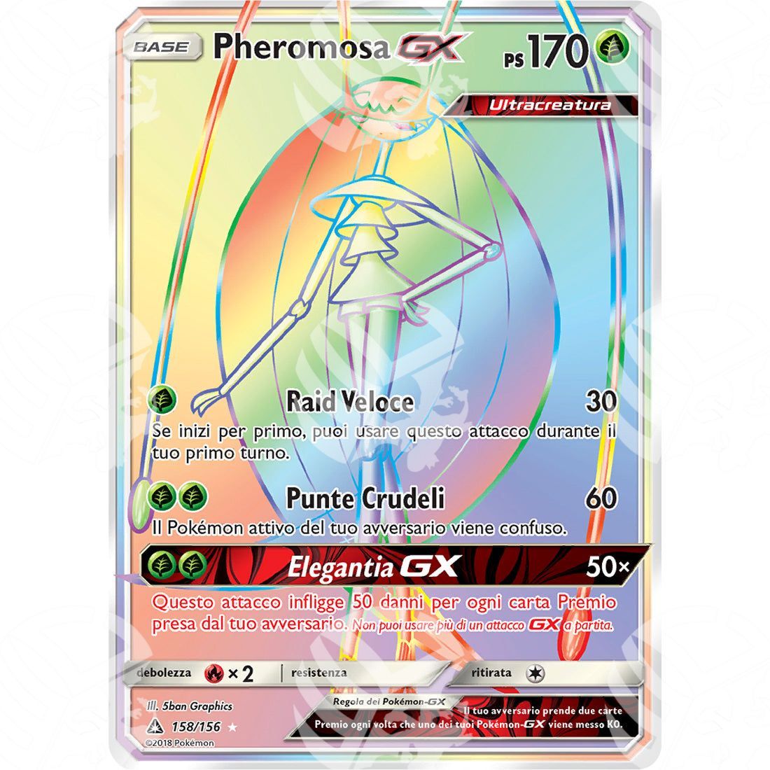 Ultraprisma - Pheromosa GX - Secret Rare 158/156 - Warcard - Ultraprisma - Pheromosa GX - Secret Rare 158/156 i prezzi più bassi sul mercato, solo da www.warcardshop.com! Carte singole, box, buste e mazzi.