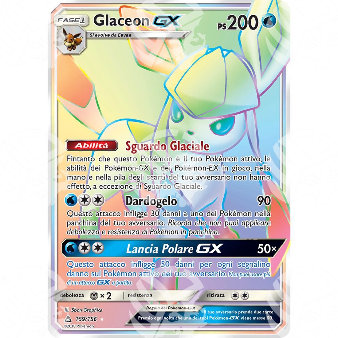 Ultraprisma - Glaceon GX - Secret Rare 159/156 - Warcard - Ultraprisma - Glaceon GX - Secret Rare 159/156 i prezzi più bassi sul mercato, solo da www.warcardshop.com! Carte singole, box, buste e mazzi.