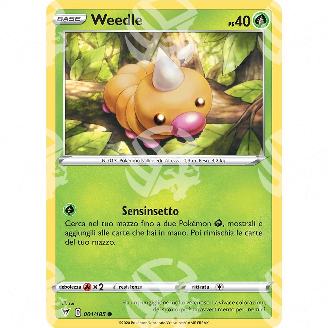 Voltaggio Sfolgorante - Weedle - 001/185 - Warcard - Voltaggio Sfolgorante - Weedle - 001/185 i prezzi più bassi sul mercato, solo da www.warcardshop.com! Carte singole, box, buste e mazzi.