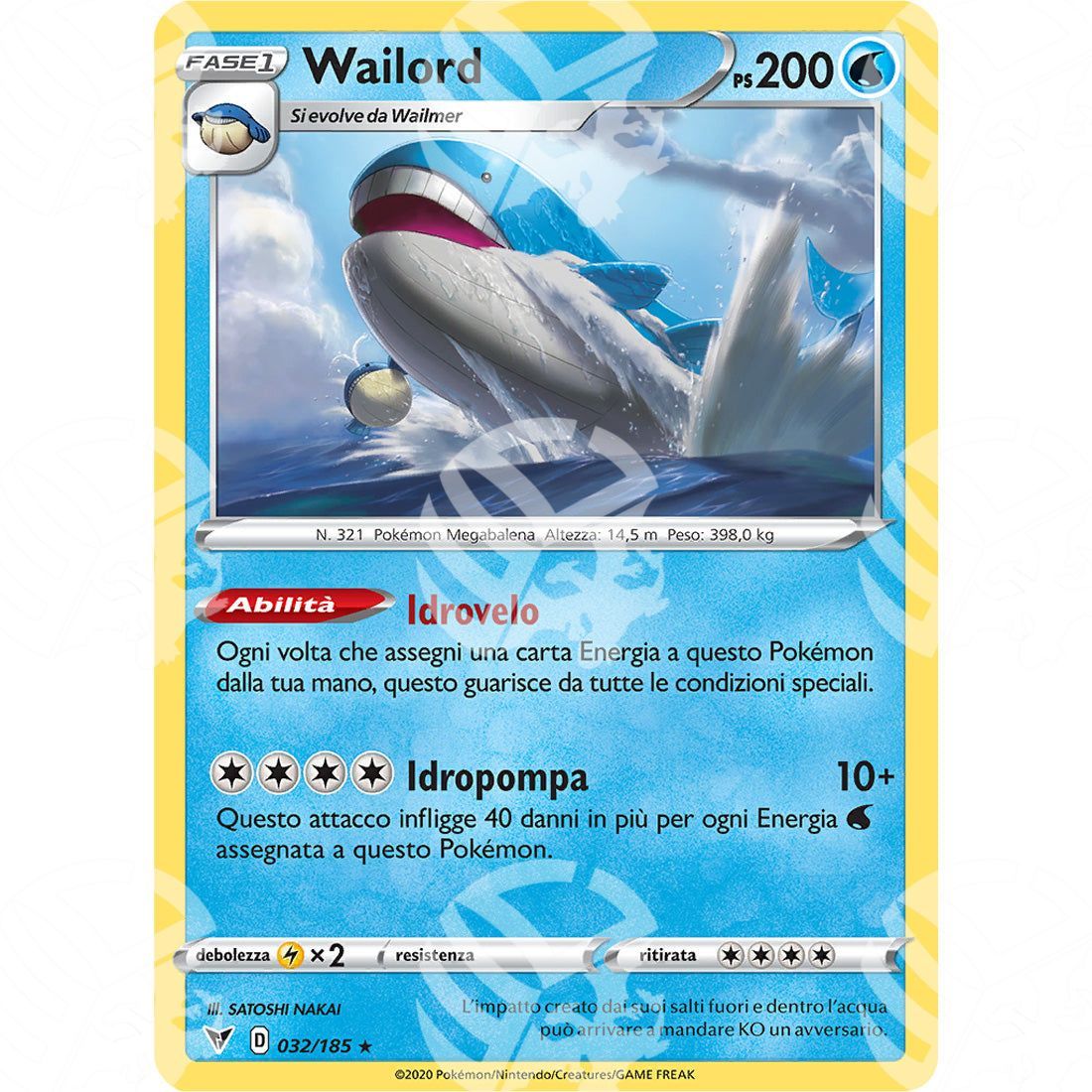 Voltaggio Sfolgorante - Wailord - Holo Rare 032/185 - Warcard - Voltaggio Sfolgorante - Wailord - Holo Rare 032/185 i prezzi più bassi sul mercato, solo da www.warcardshop.com! Carte singole, box, buste e mazzi.