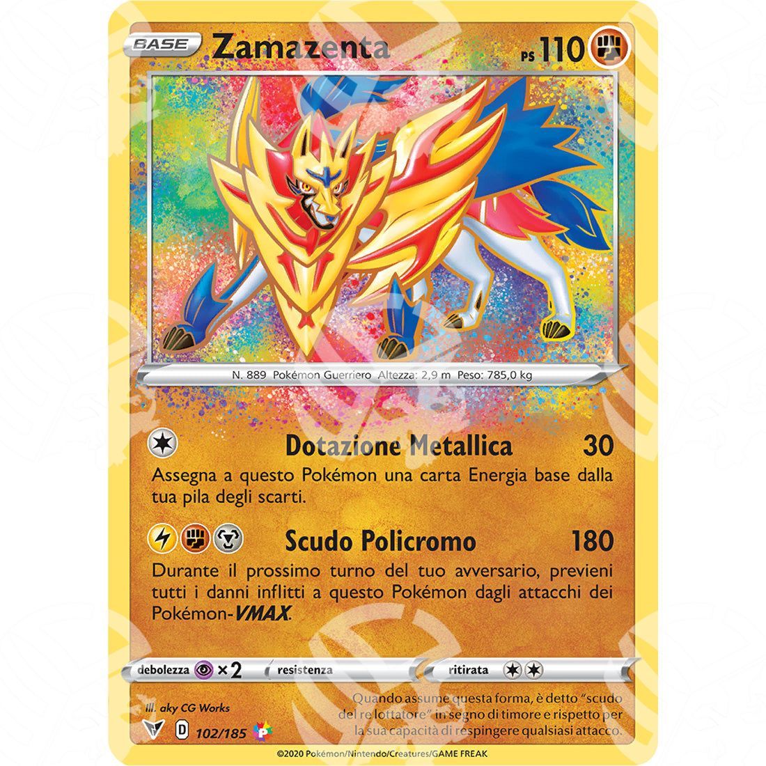 Voltaggio Sfolgorante - Zamazenta - 102/185 - Warcard - Voltaggio Sfolgorante - Zamazenta - 102/185 i prezzi più bassi sul mercato, solo da www.warcardshop.com! Carte singole, box, buste e mazzi.