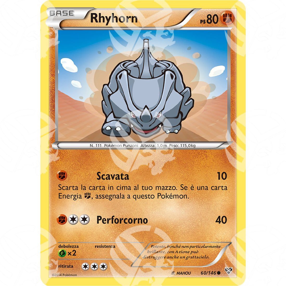 XY - Rhyhorn - 60/146 - Warcard - XY - Rhyhorn - 60/146 i prezzi più bassi sul mercato, solo da www.warcardshop.com! Carte singole, box, buste e mazzi.