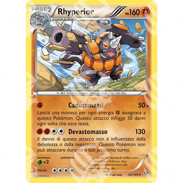 XY - Rhyperior - Holo Rare 62/146 - Warcard - XY - Rhyperior - Holo Rare 62/146 i prezzi più bassi sul mercato, solo da www.warcardshop.com! Carte singole, box, buste e mazzi.