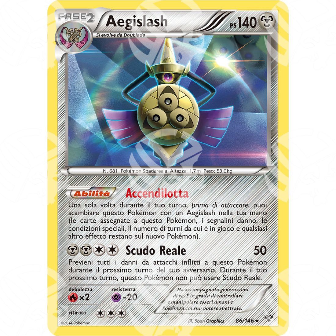 XY - Aegislash - Holo Rare 86/146 - Warcard - XY - Aegislash - Holo Rare 86/146 i prezzi più bassi sul mercato, solo da www.warcardshop.com! Carte singole, box, buste e mazzi.