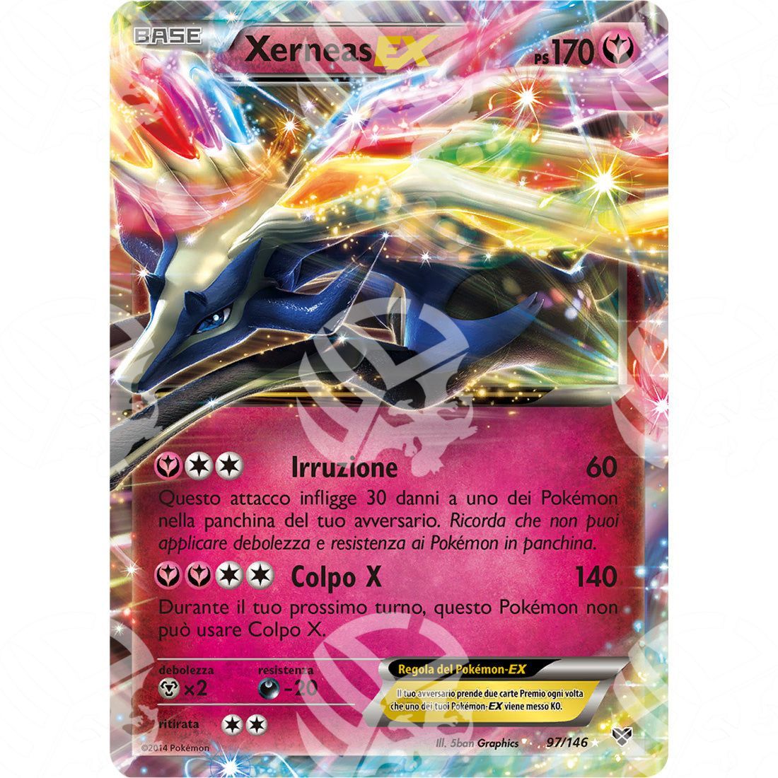 XY - Xerneas EX - Ultra Rare 97/146 - Warcard - XY - Xerneas EX - Ultra Rare 97/146 i prezzi più bassi sul mercato, solo da www.warcardshop.com! Carte singole, box, buste e mazzi.