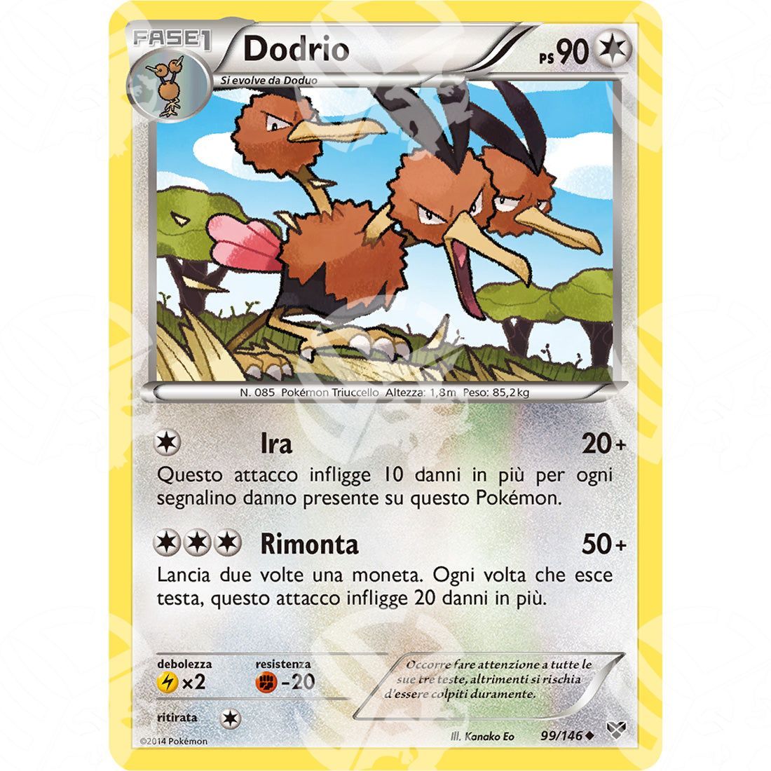 XY - Dodrio - 99/146 - Warcard - XY - Dodrio - 99/146 i prezzi più bassi sul mercato, solo da www.warcardshop.com! Carte singole, box, buste e mazzi.