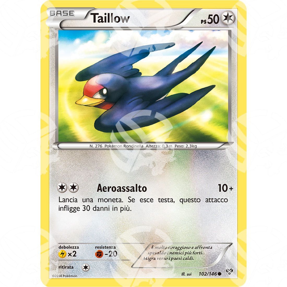 XY - Taillow - 102/146 - Warcard - XY - Taillow - 102/146 i prezzi più bassi sul mercato, solo da www.warcardshop.com! Carte singole, box, buste e mazzi.