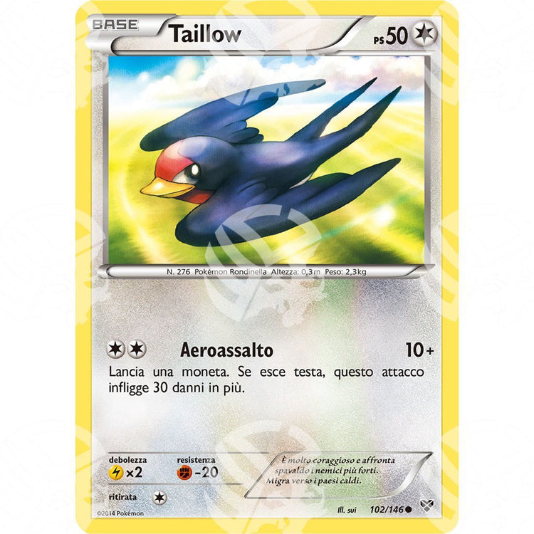 XY - Taillow - 102/146 - Warcard - XY - Taillow - 102/146 i prezzi più bassi sul mercato, solo da www.warcardshop.com! Carte singole, box, buste e mazzi.