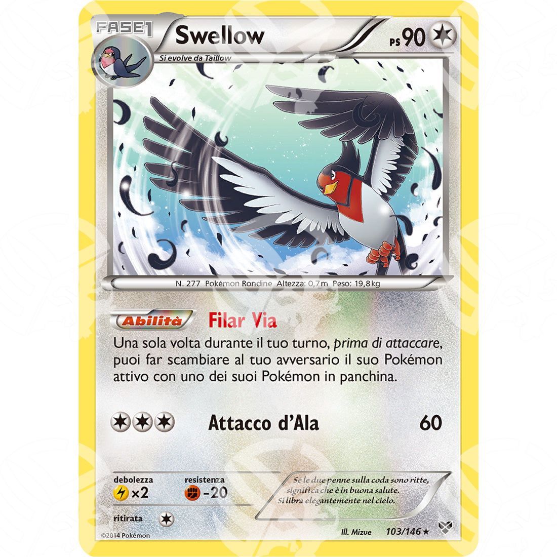 XY - Swellow - 103/146 - Warcard - XY - Swellow - 103/146 i prezzi più bassi sul mercato, solo da www.warcardshop.com! Carte singole, box, buste e mazzi.