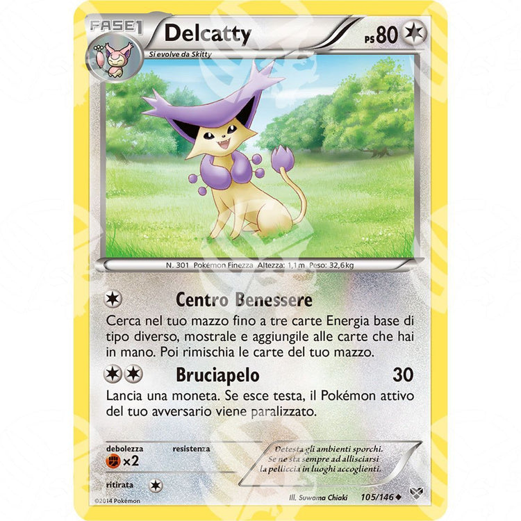 XY - Delcatty - 105/146 - Warcard - XY - Delcatty - 105/146 i prezzi più bassi sul mercato, solo da www.warcardshop.com! Carte singole, box, buste e mazzi.