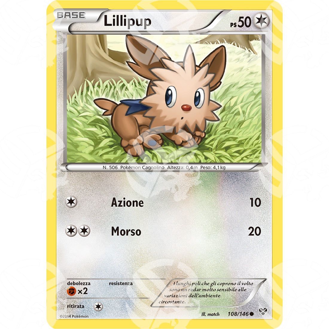 XY - Lillipup - 108/146 - Warcard - XY - Lillipup - 108/146 i prezzi più bassi sul mercato, solo da www.warcardshop.com! Carte singole, box, buste e mazzi.