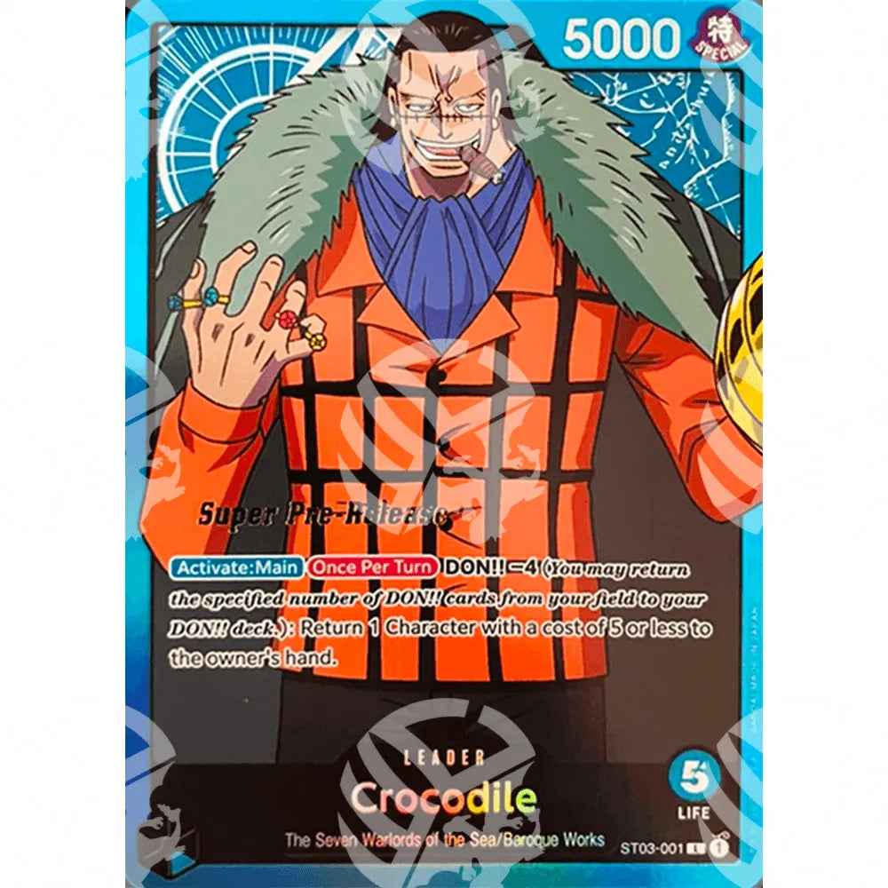 Starter Deck: The Seven Warlords of the Sea - Crocodile - Super Pre-Release Stamp-ST03-001p -294