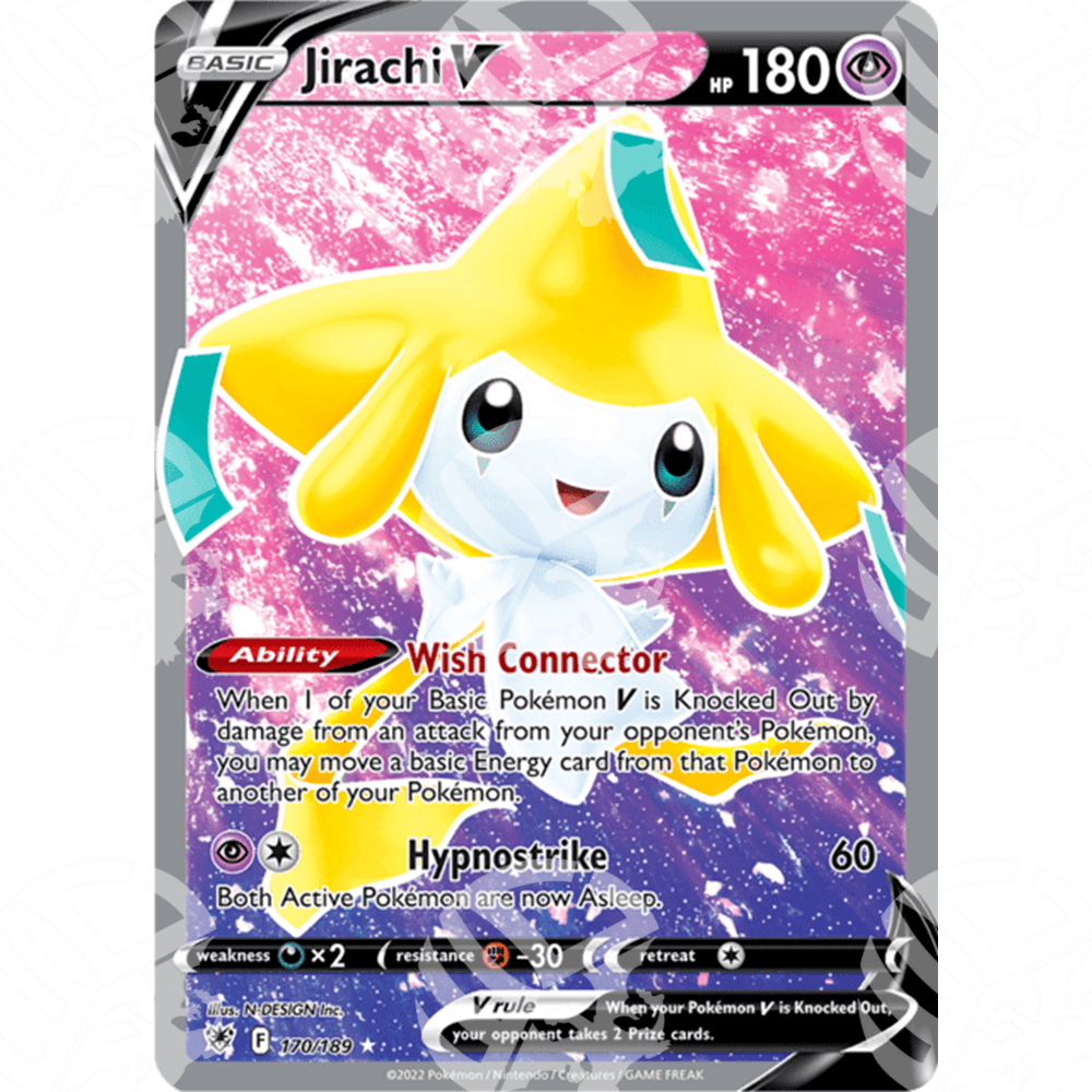 Lucentezza Siderale - Jirachi V - Ultra Rare 170/189 - Warcard - Lucentezza Siderale - Jirachi V - Ultra Rare 170/189 i prezzi più bassi sul mercato, solo da www.warcardshop.com! Carte singole, box, buste e mazzi.