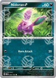 151 - Nidoran ♂ - 032/165 - Warcard