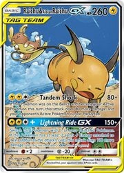 Sintonia Mentale - Raichu & Alolan Raichu GX - Secret Rare | 221/236