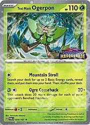 Crepuscolo Mascherato - Teal Mask Ogerpon - Cosmos Holo | Prerelease Promo 024/162