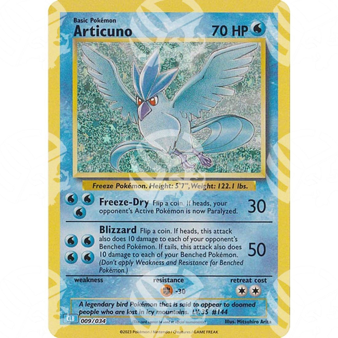 Classic: Blastoise & Suicune - Articuno - 009/034 - Warcard