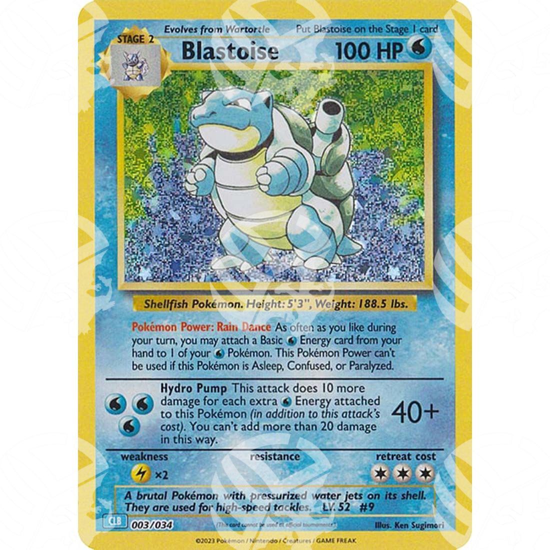 Classic: Blastoise & Suicune - Blastoise - 003/034 - Warcard