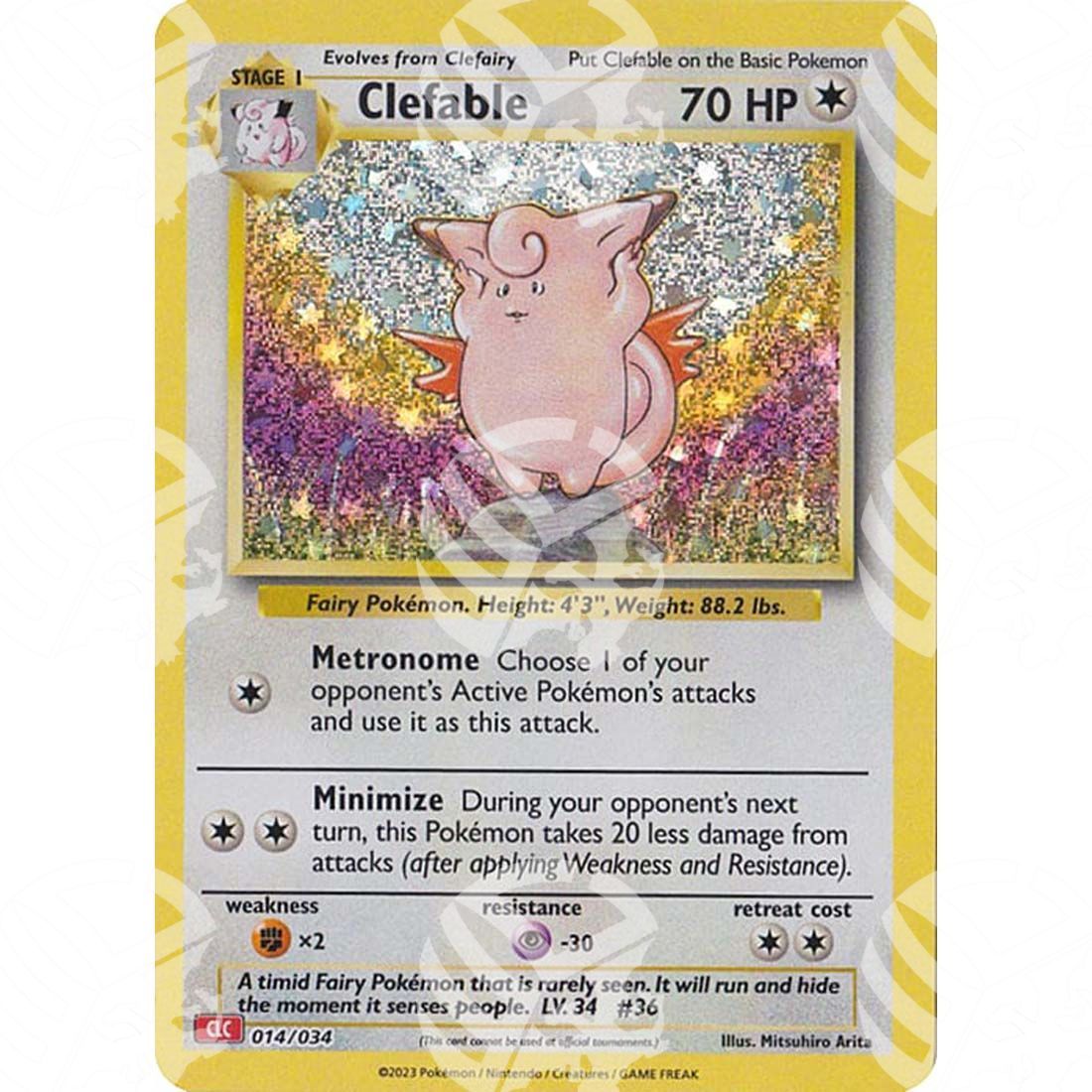 Classic: Charizard & Ho-Oh - Clefable - 014/034 - Warcard