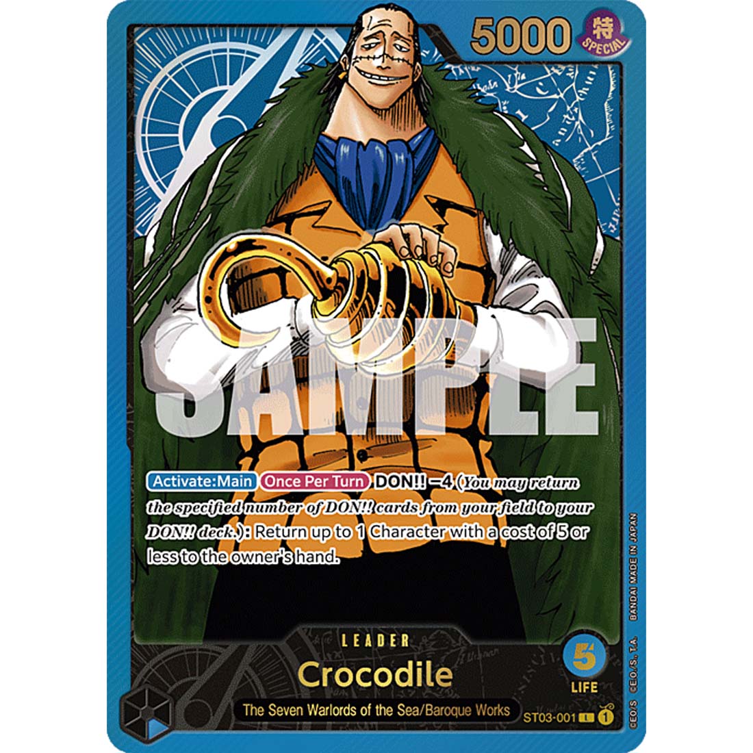 Promo One Piece - Crocodile - Gold Text- -854