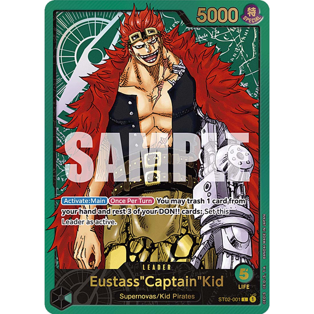 Promo One Piece - Eustass"Captain"Kid - Gold Text- -853