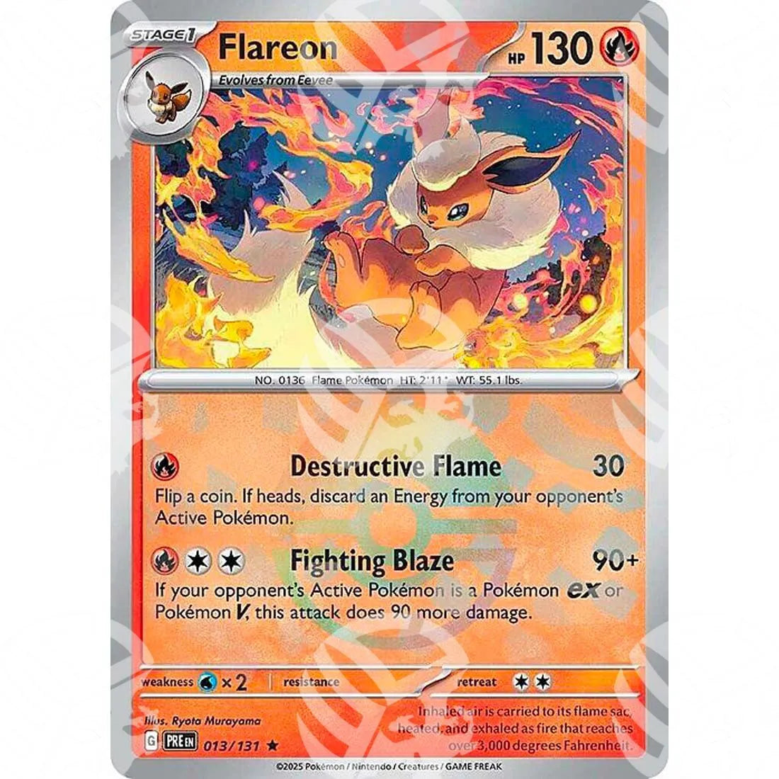 Evoluzioni Prismatiche - Flareon - Poké Ball Reverse Holo | 013/131