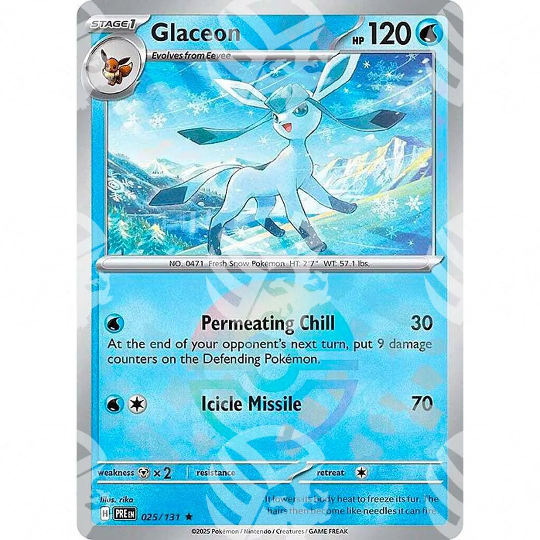 Evoluzioni Prismatiche - Glaceon - Poké Ball Reverse Holo | 025/131