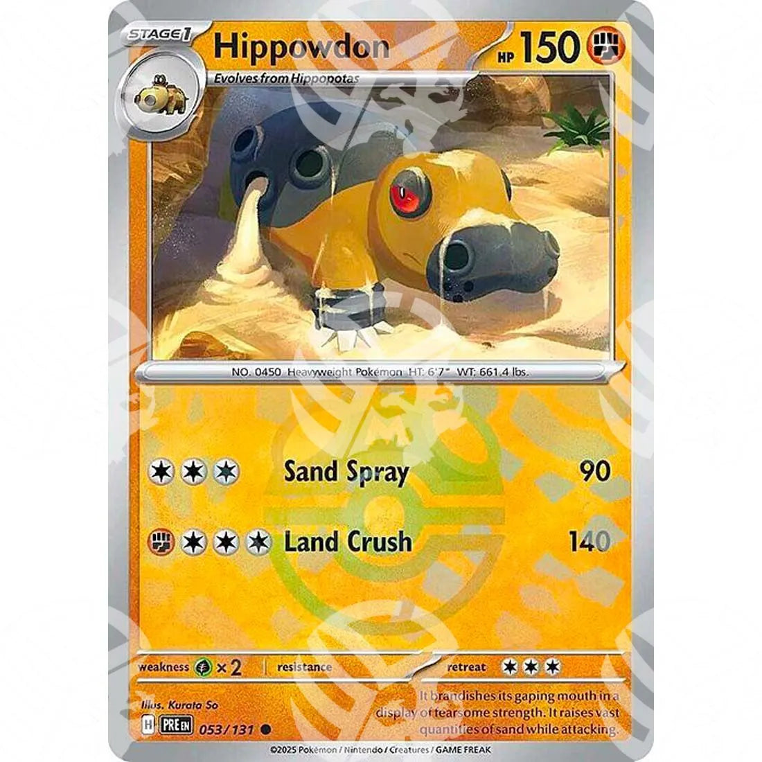Evoluzioni Prismatiche - Hippowdon - Master Ball Reverse Holo | 053/131