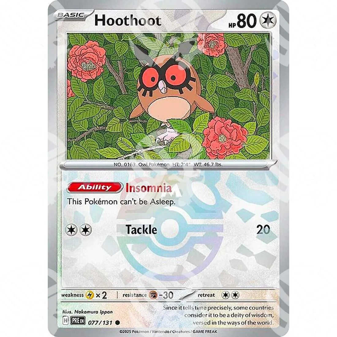 Evoluzioni Prismatiche - Hoothoot - Master Ball Reverse Holo | 077/131