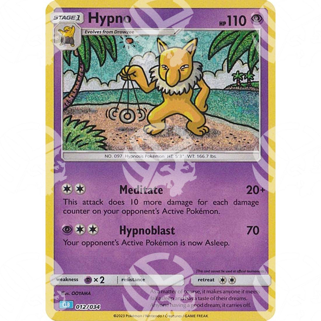 Classic: Blastoise & Suicune - Hypno - 012/034 - Warcard
