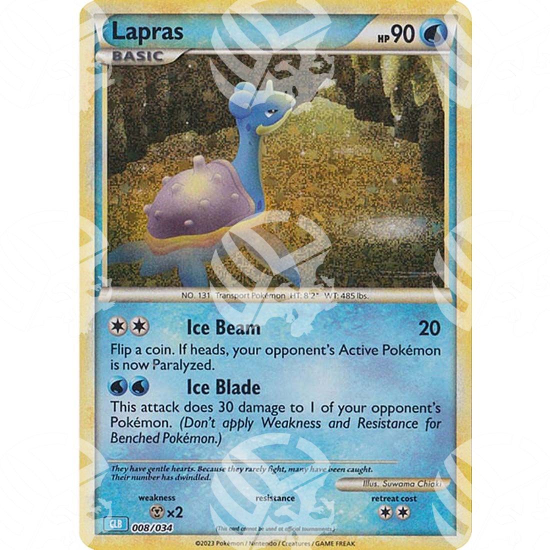 Classic: Blastoise & Suicune - Lapras - 008/034 - Warcard