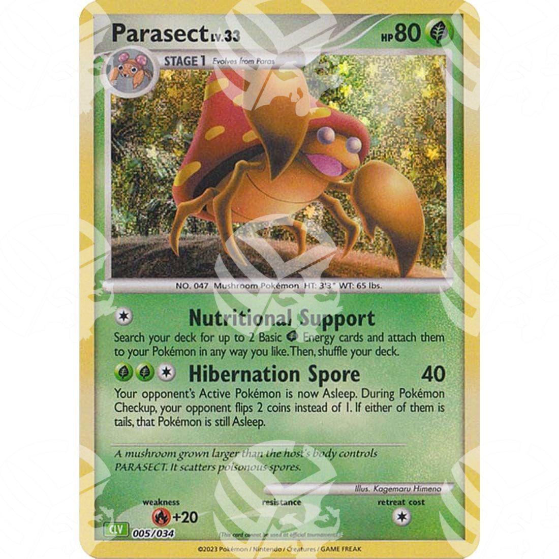 Classic: Venusaur & Lugia - Parasect Lv.33 - 005/034 - Warcard