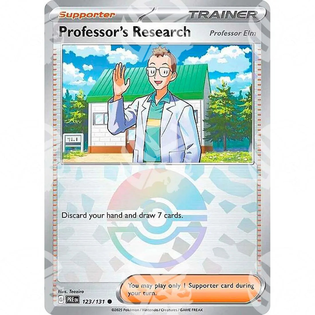 Evoluzioni Prismatiche - Professor's Research - Professor Elm - Poké Ball Reverse Holo | 123/131