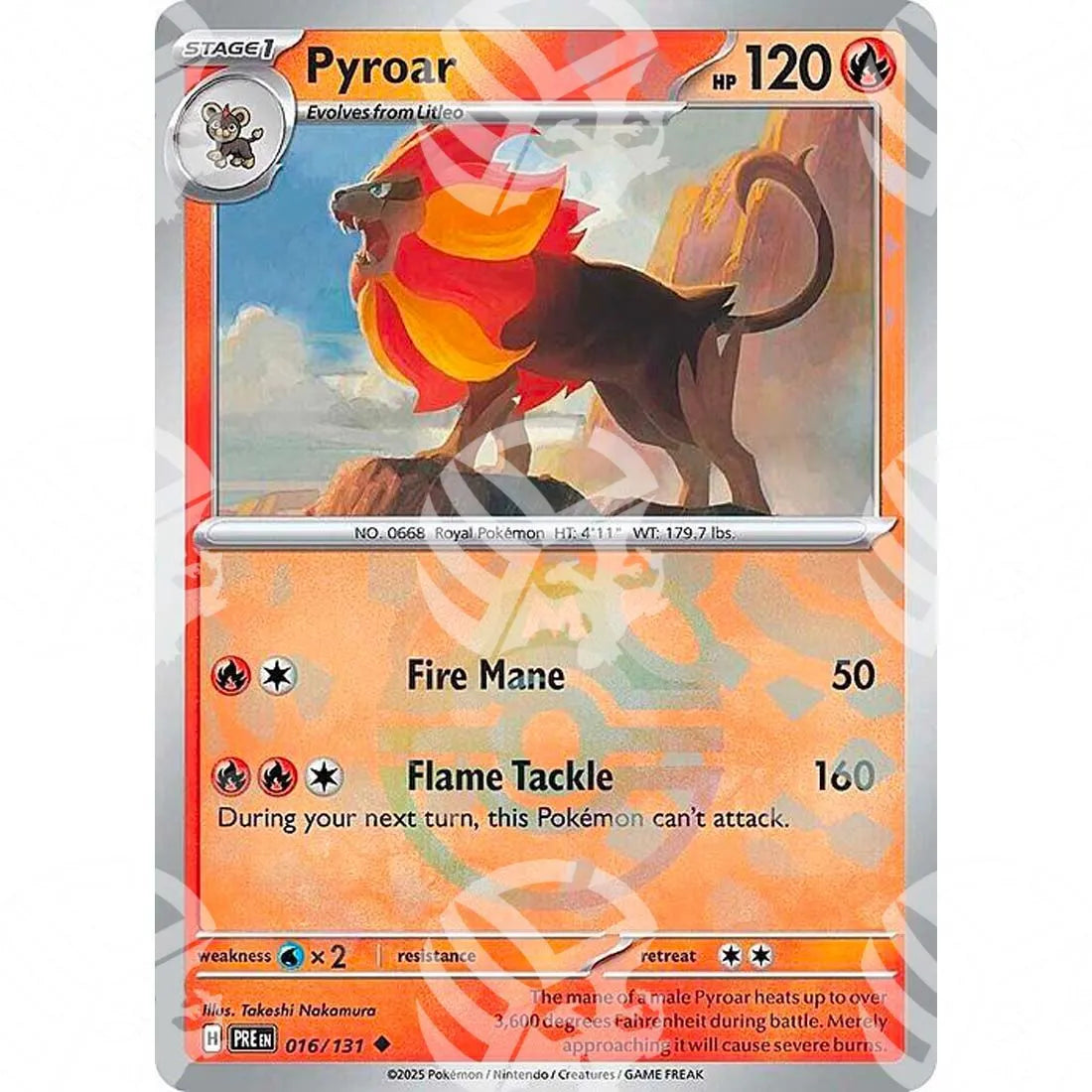 Evoluzioni Prismatiche - Pyroar - Master Ball Reverse Holo | 016/131