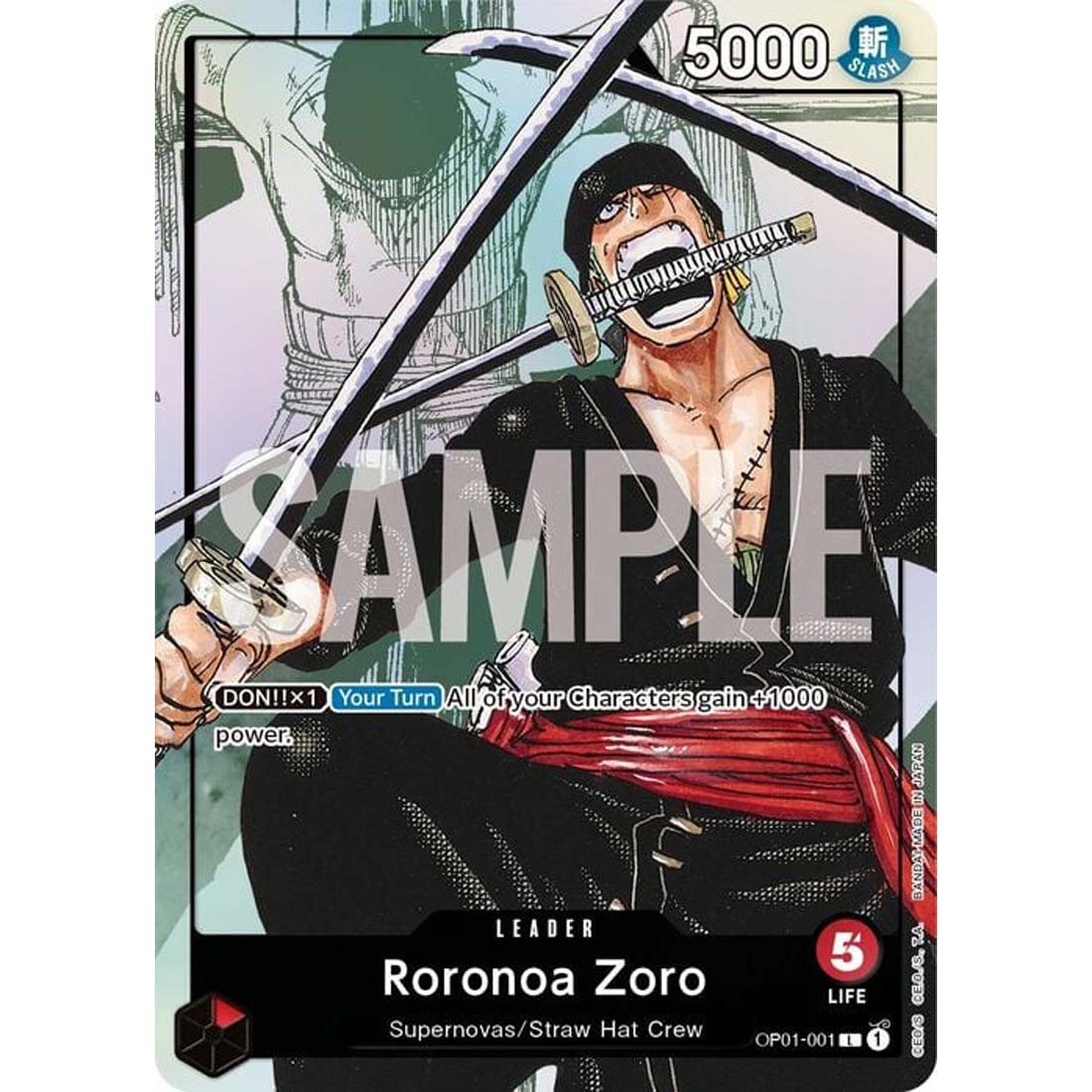 Promo One Piece - Roronoa Zoro - Alternate Art-OP01-001a -403