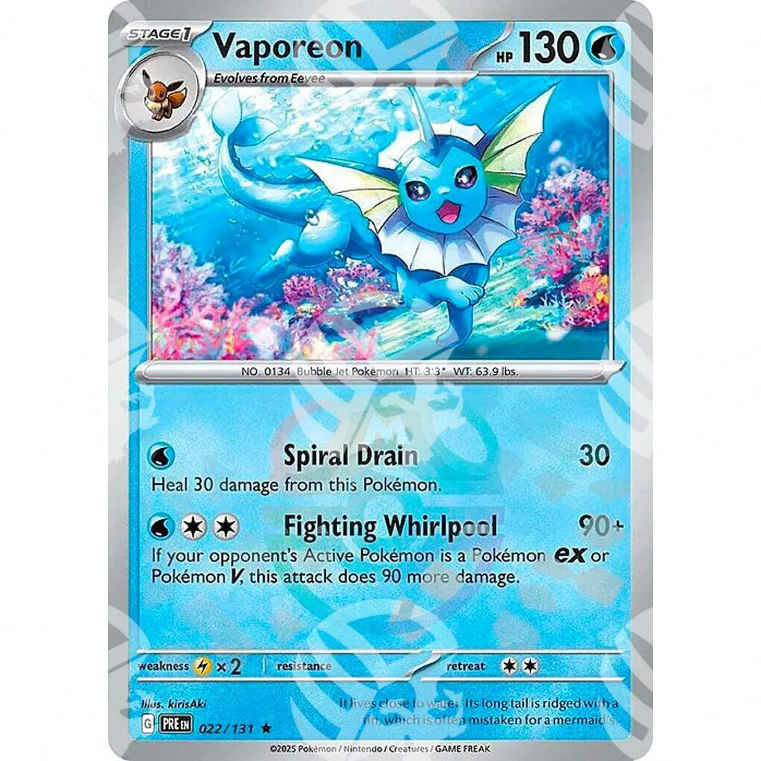 Evoluzioni Prismatiche - Vaporeon - Master Ball Reverse Holo | 022/131