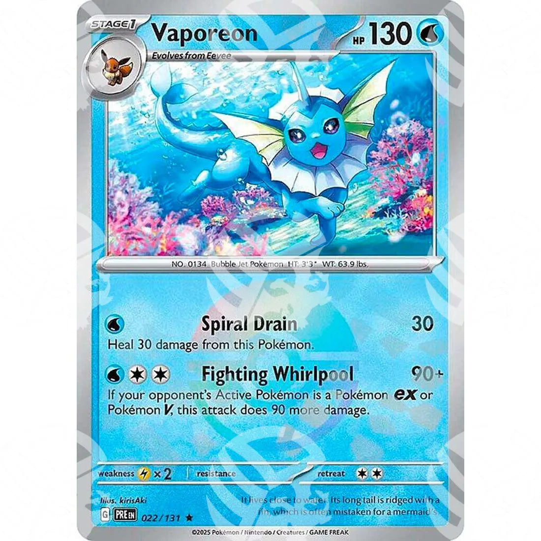 Evoluzioni Prismatiche - Vaporeon - Poké Ball Reverse Holo | 022/131