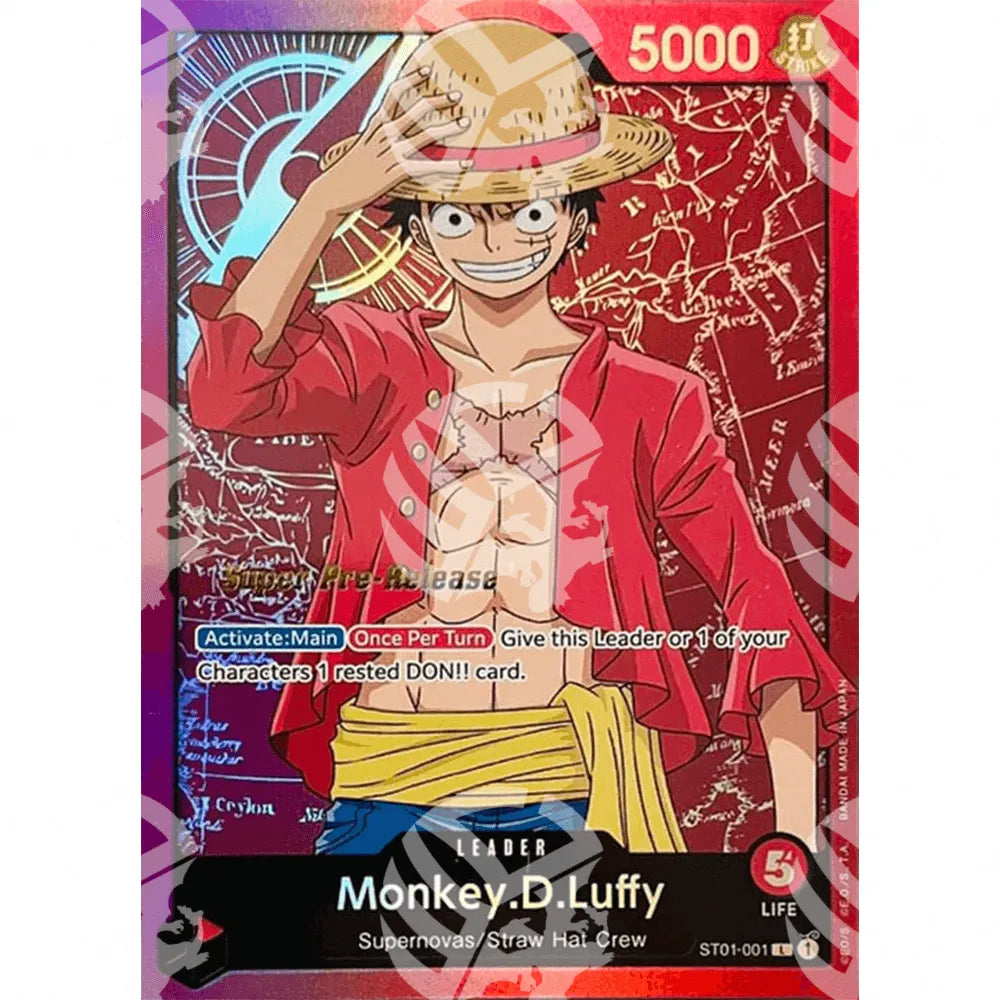 Starter Deck: Straw Hat Crew - Monkey.D.Luffy - Super Pre-Release Stamp-ST01-001p -871